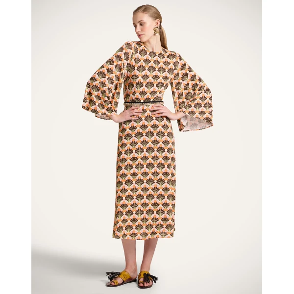 La DoubleJ Mini Supremes Swing Dress Phoenix Placée Ivory in Envers Satin - Dresses - Milanese Maximalist Fashion at Coveti