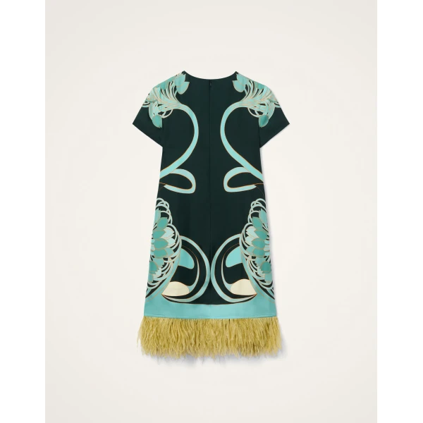 La DoubleJ Mini Swing Dress Big Flower in Silk Twill - Dresses - Milanese Maximalist Fashion at Coveti