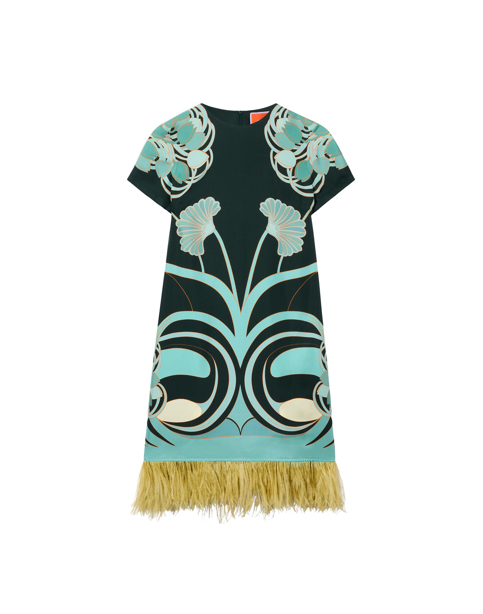 La DoubleJ Mini Swing Dress Big Flower in Silk Twill - Dresses - Milanese Maximalist Fashion at Coveti