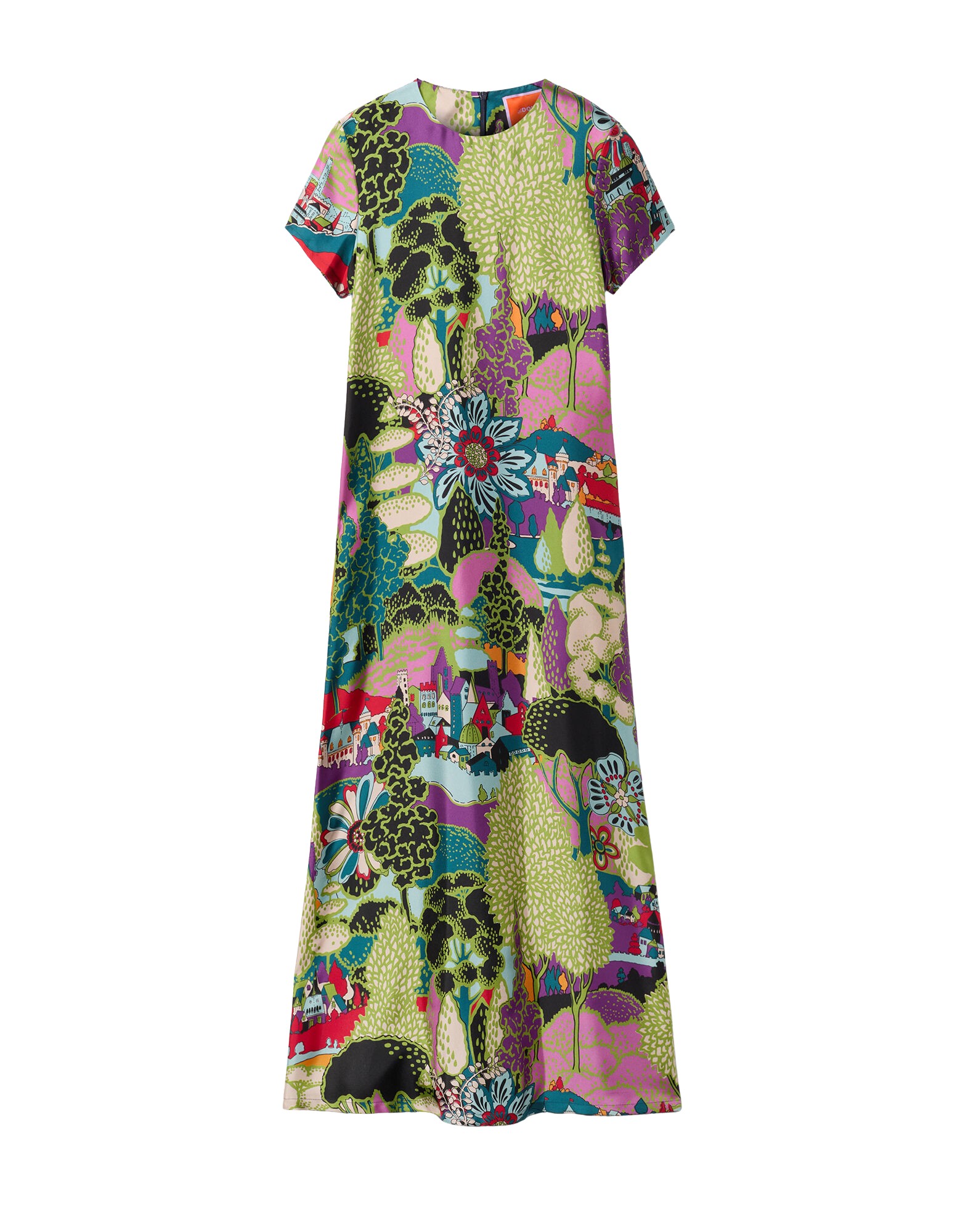 La-Double-J-Mini-Swing-Dress-Blooming-Tulip-Placee-Dark-Green-in-Silk-Twill-with-Feathers63961_nobg La DoubleJ Mini Swing Dress Blooming Tulip Placée Dark Green in Silk Twill with Feathers - Dresses - Milanese Maximalist Fashion at Coveti