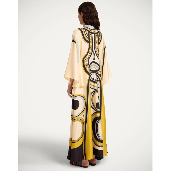 La DoubleJ Mini Swing Dress Farfalla Buttercream in Rustic Cotton - Dresses - Milanese Maximalist Fashion at Coveti