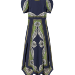 La DoubleJ Mini Swing Dress Swathe Pink in Silk Twill With Feathers - Dresses - Milanese Maximalist Fashion at Coveti