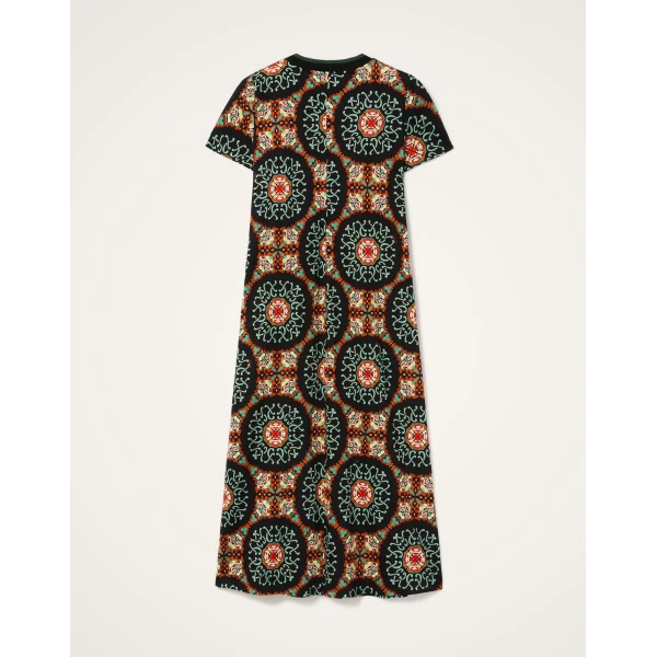 La DoubleJ Mini Swing Dress Tulip Pale Pink in Embroidered Jacquard - Dresses - Milanese Maximalist Fashion at Coveti