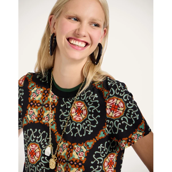 La DoubleJ Mini Swing Dress Tulip Pale Pink in Embroidered Jacquard - Dresses - Milanese Maximalist Fashion at Coveti