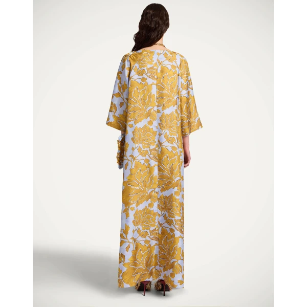 La DoubleJ Muumuu Dress Round Neck Caper Pink in Silk Twill - Dresses - Milanese Maximalist Fashion at Coveti