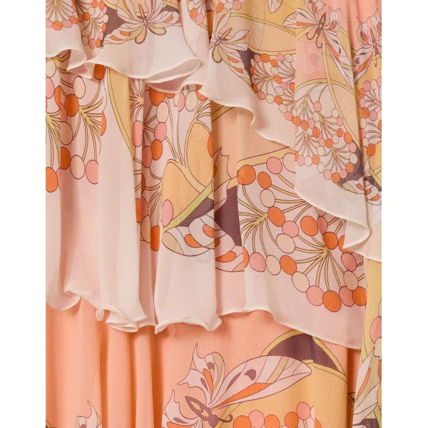 La DoubleJ Muumuu Dress Round Neck Tangle Light Blue in Silk Twill - Dresses - Milanese Maximalist Fashion at Coveti