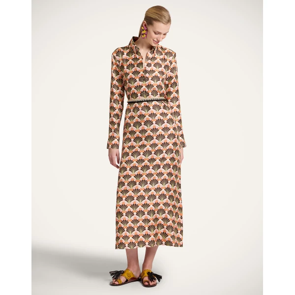 La DoubleJ Naiad Dress Woodland Placée Burgundy in Silk Chiffon - Dresses - Milanese Maximalist Fashion at Coveti