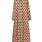 La DoubleJ Naiad Dress Woodland Placée Burgundy in Silk Chiffon - Dresses - Milanese Maximalist Fashion at Coveti
