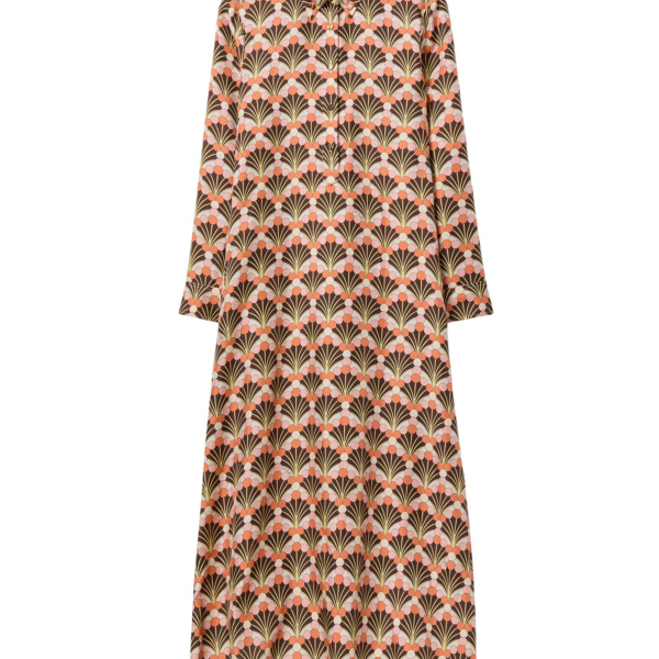 La DoubleJ Naiad Dress Woodland Placée Burgundy in Silk Chiffon - Dresses - Milanese Maximalist Fashion at Coveti
