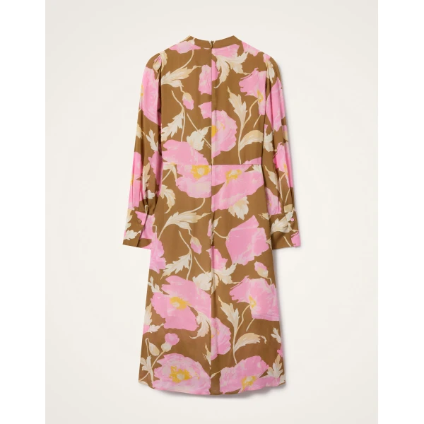 La DoubleJ Roy Dress Florence Placée Ivory in Silk Twill - Dresses - Milanese Maximalist Fashion at Coveti