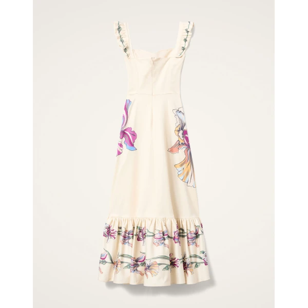 La DoubleJ Roy Dress Medallion Placée Black in Silk Twill - Dresses - Milanese Maximalist Fashion at Coveti