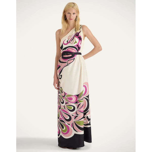 La DoubleJ Roy Dress Phoenix Placée Pink in Silk Twill - Dresses - Milanese Maximalist Fashion at Coveti