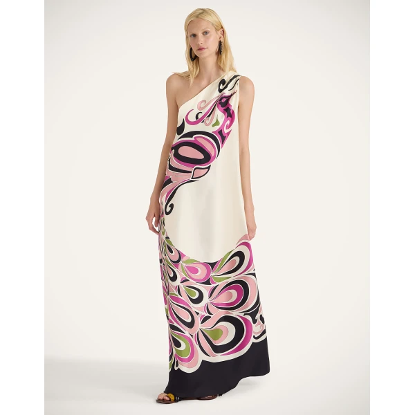 La DoubleJ Roy Dress Phoenix Placée Pink in Silk Twill - Dresses - Milanese Maximalist Fashion at Coveti