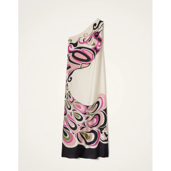 La DoubleJ Roy Dress Phoenix Placée Pink in Silk Twill - Dresses - Milanese Maximalist Fashion at Coveti