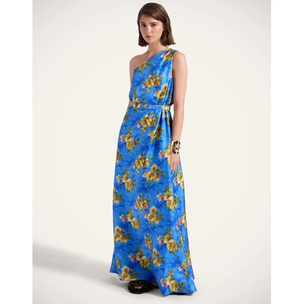 La DoubleJ Roy Dress Riptide Light Blue in Silk Twill - Dresses - Milanese Maximalist Fashion at Coveti