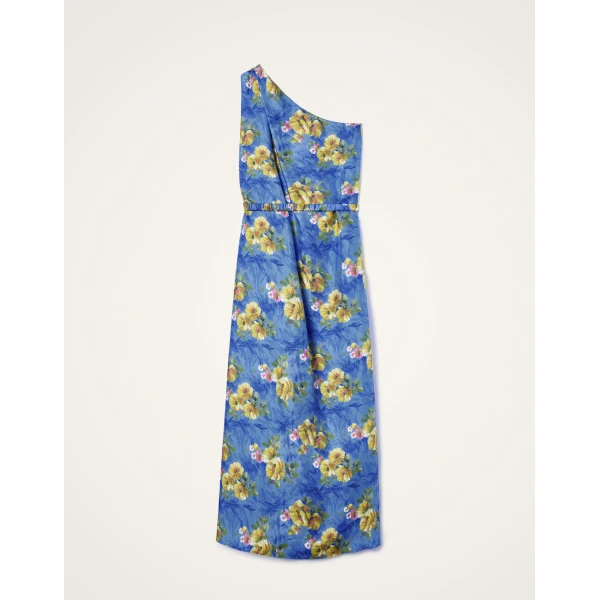 La DoubleJ Roy Dress Riptide Light Blue in Silk Twill - Dresses - Milanese Maximalist Fashion at Coveti