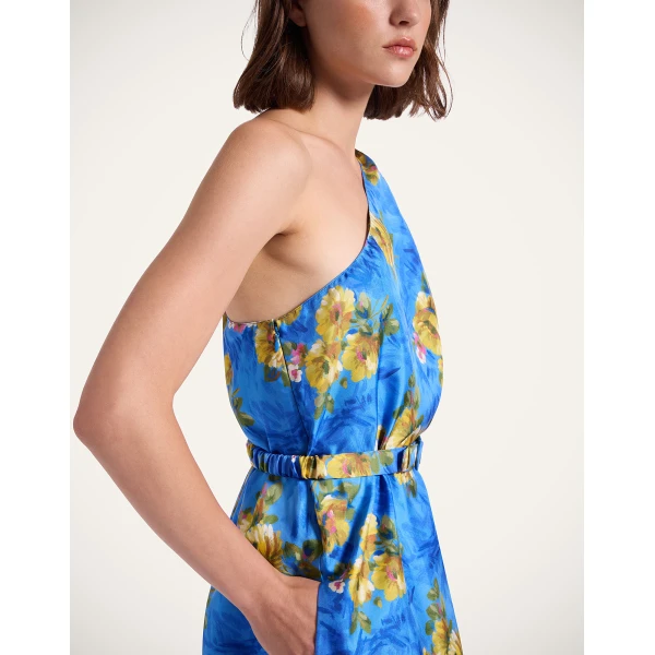 La DoubleJ Roy Dress Riptide Light Blue in Silk Twill - Dresses - Milanese Maximalist Fashion at Coveti