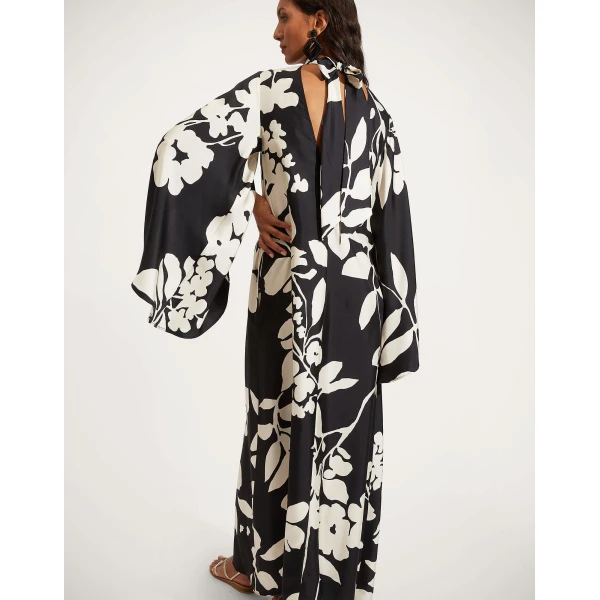 La DoubleJ Roy Dress Swathe Placée Pink in Silk Twill - Dresses - Milanese Maximalist Fashion at Coveti