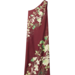 La DoubleJ Roy Dress Woodland Placée Burgundy in Silk Twill - Dresses - Milanese Maximalist Fashion at Coveti