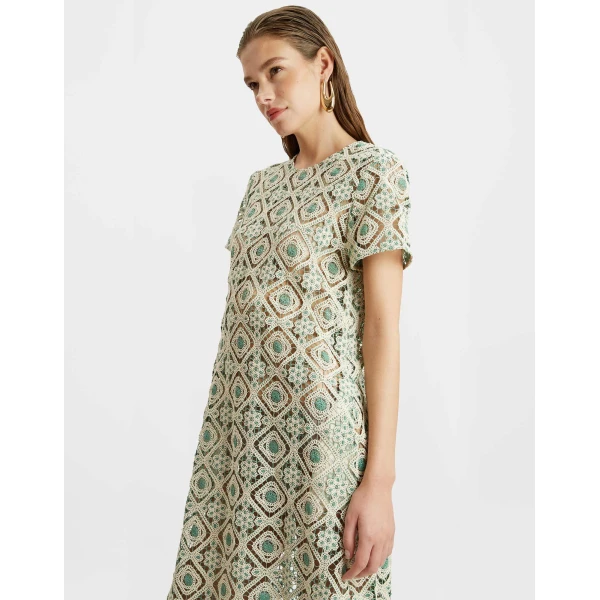 La DoubleJ San Carlo Dress Derby Placée Multicolor in Silk - Dresses - Milanese Maximalist Fashion at Coveti