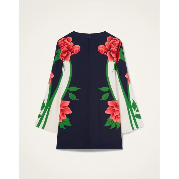 La DoubleJ Scarf Dress Bounty Placée Burgundy in Silk Voile - Dresses - Milanese Maximalist Fashion at Coveti