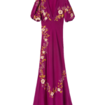 La DoubleJ Sienna Mini Dress Florette Placée Pale Pink in Silk Twill - Dresses - Milanese Maximalist Fashion at Coveti