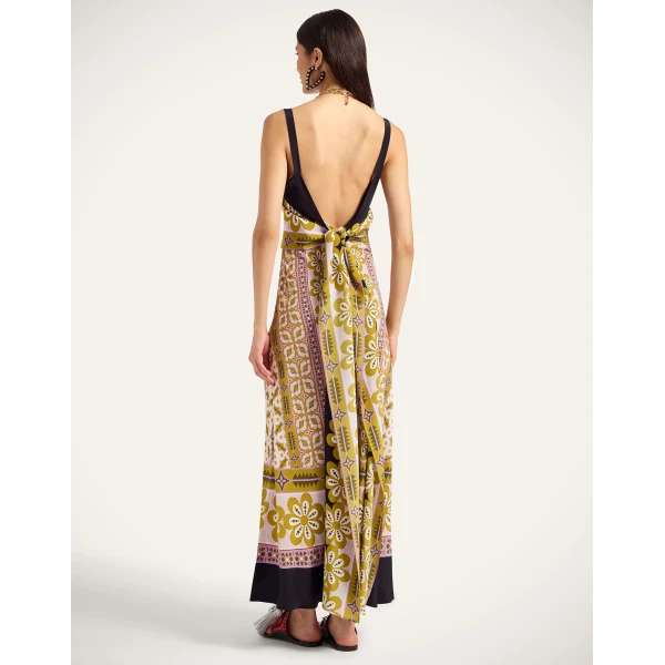La DoubleJ Slip-Around Dress Pagoda Placée Pink in Crepe De Chine - Dresses - Milanese Maximalist Fashion at Coveti