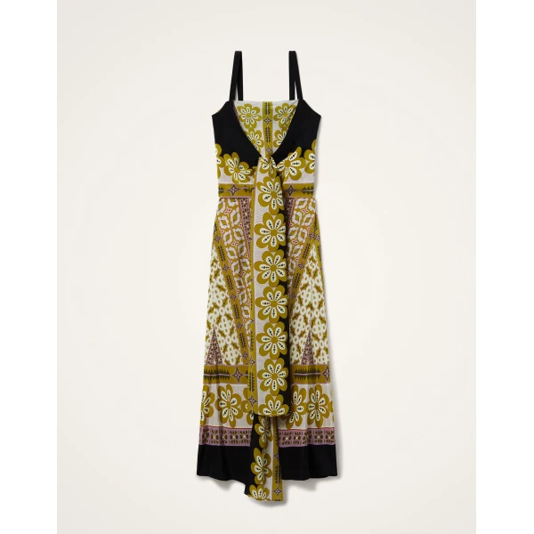 La DoubleJ Slip-Around Dress Pagoda Placée Pink in Crepe De Chine - Dresses - Milanese Maximalist Fashion at Coveti
