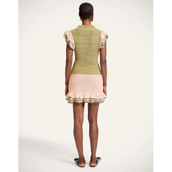 La DoubleJ Slip-Around Dress Woodland Placée Burgundy in Crepe De Chine - Dresses - Milanese Maximalist Fashion at Coveti