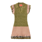 La DoubleJ Slip-Around Dress Woodland Placée Burgundy in Crepe De Chine - Dresses - Milanese Maximalist Fashion at Coveti