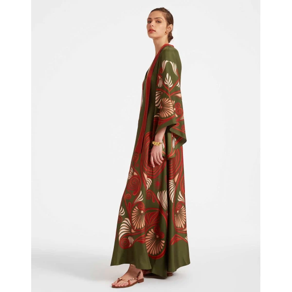 La DoubleJ Sophia Dress Windowpane Red in Silk Mix Jacquard - Dresses - Milanese Maximalist Fashion at Coveti