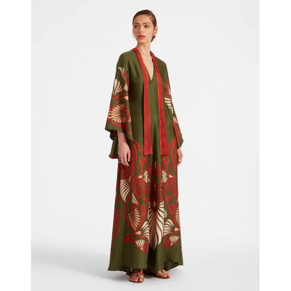 La DoubleJ Sophia Dress Windowpane Red in Silk Mix Jacquard - Dresses - Milanese Maximalist Fashion at Coveti
