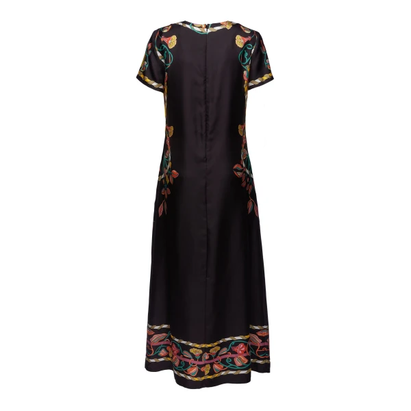 La DoubleJ Sporty Swing Dress Ballata Black in Cotton Jersey - Dresses - Milanese Maximalist Fashion at Coveti