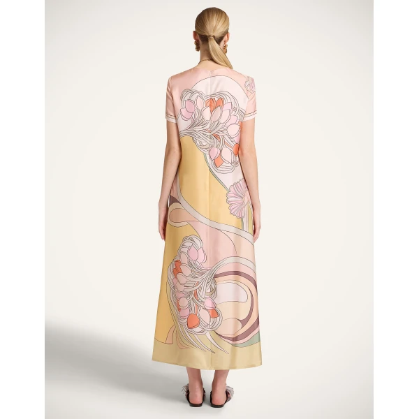 La DoubleJ Sporty Swing Dress Borboni in Cotton Jersey - Dresses - Milanese Maximalist Fashion at Coveti