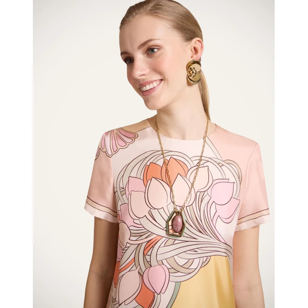 La DoubleJ Sporty Swing Dress Borboni in Cotton Jersey - Dresses - Milanese Maximalist Fashion at Coveti