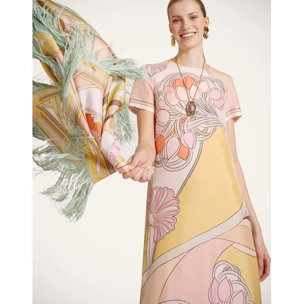 La DoubleJ Sporty Swing Dress Borboni in Cotton Jersey - Dresses - Milanese Maximalist Fashion at Coveti