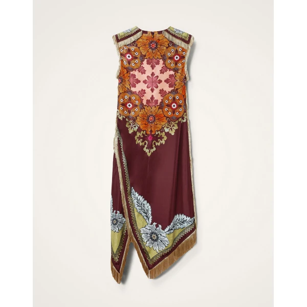 La DoubleJ Sporty Swing Dress Eclipse Burgundy in Cotton Jersey - Dresses - Milanese Maximalist Fashion at Coveti
