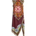 La DoubleJ Sporty Swing Dress Eclipse Burgundy in Cotton Jersey - Dresses - Milanese Maximalist Fashion at Coveti