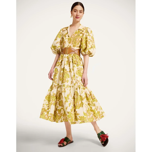 La DoubleJ Sporty Swing Dress Nucleus Rust in Cotton Jersey - Dresses - Milanese Maximalist Fashion at Coveti