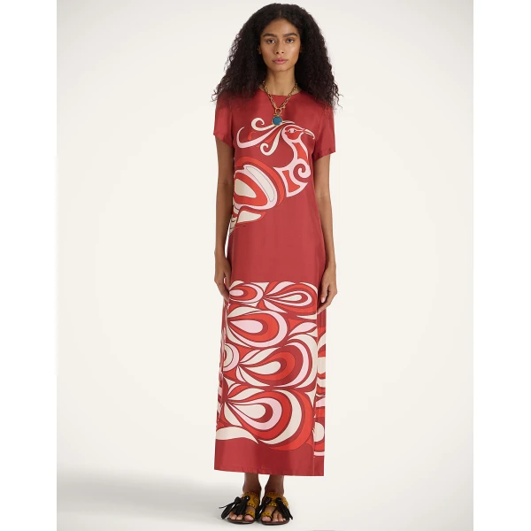La DoubleJ Sporty Swing Dress Oasis Green in Cotton Jersey - Dresses - Milanese Maximalist Fashion at Coveti