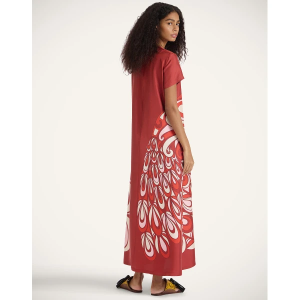 La DoubleJ Sporty Swing Dress Oasis Green in Cotton Jersey - Dresses - Milanese Maximalist Fashion at Coveti