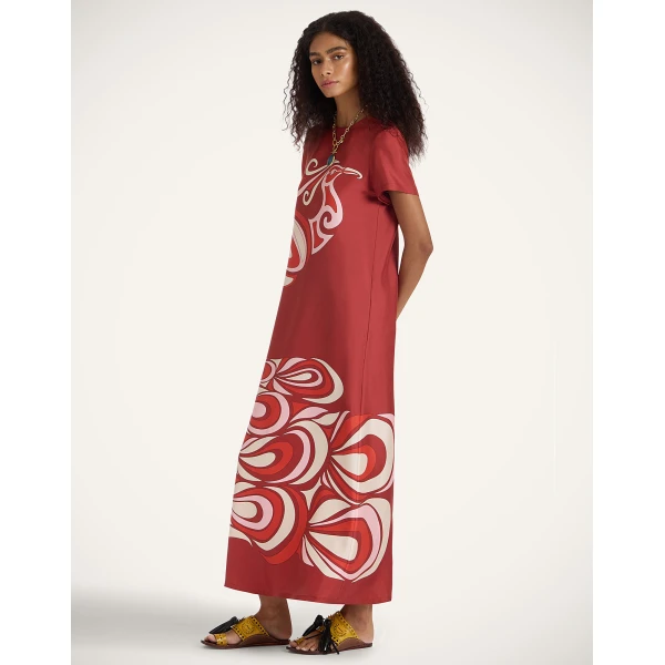La DoubleJ Sporty Swing Dress Oasis Green in Cotton Jersey - Dresses - Milanese Maximalist Fashion at Coveti