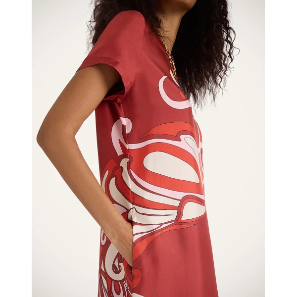 La DoubleJ Sporty Swing Dress Oasis Green in Cotton Jersey - Dresses - Milanese Maximalist Fashion at Coveti