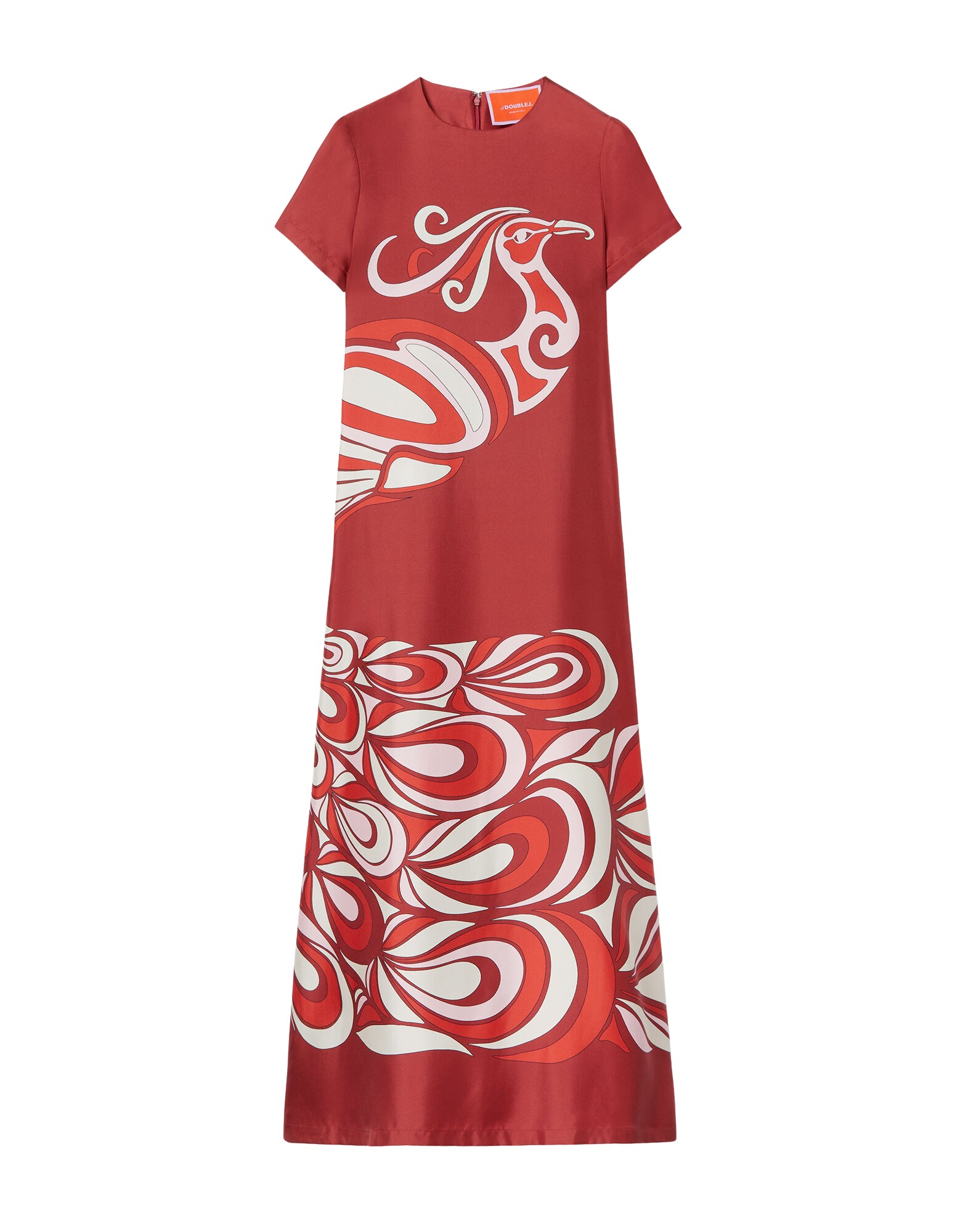 La DoubleJ Sporty Swing Dress Oasis Green in Cotton Jersey - Dresses - Milanese Maximalist Fashion at Coveti