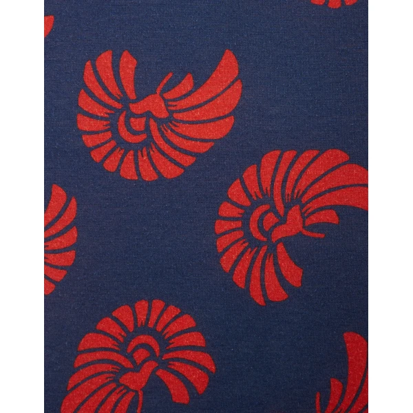 La DoubleJ Sporty Swing Dress Palmetto Placée in Cotton Jersey - Dresses - Milanese Maximalist Fashion at Coveti