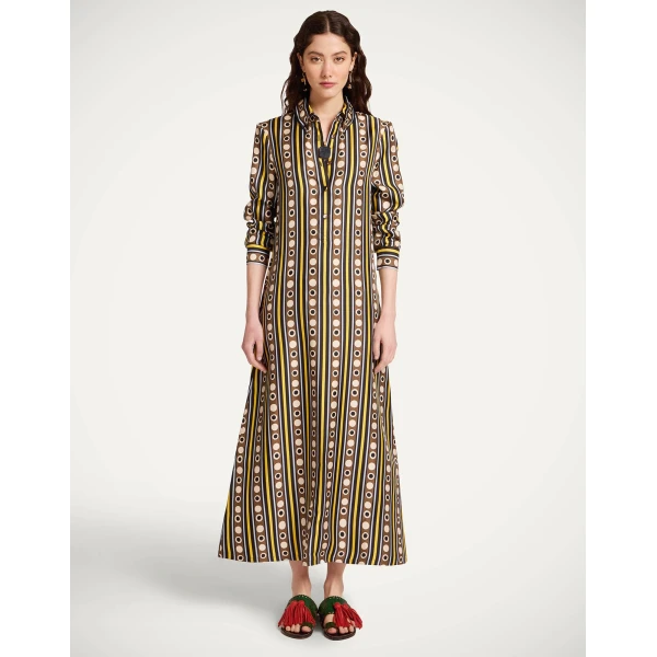 La DoubleJ Sporty Swing Dress Selva White in Cotton Jersey - Dresses - Milanese Maximalist Fashion at Coveti