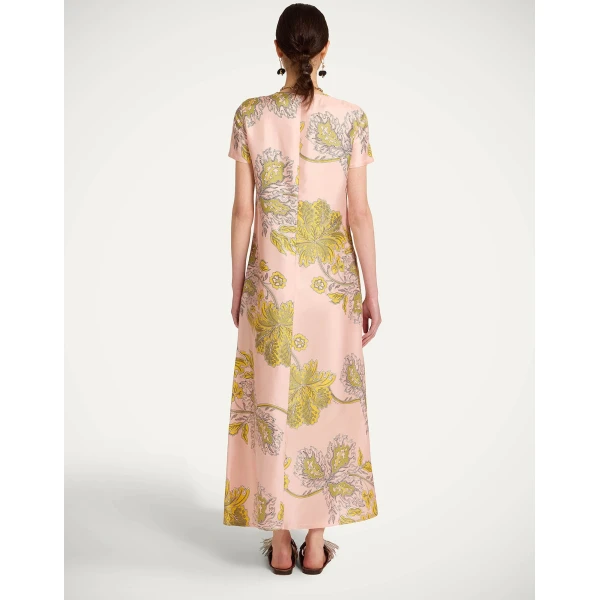 La DoubleJ Sublime Dress Solid Peach in Fluid Jersey - Dresses - Milanese Maximalist Fashion at Coveti