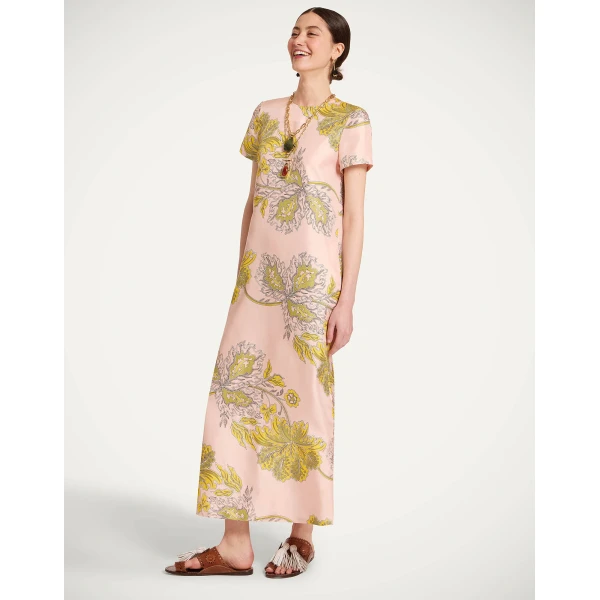 La DoubleJ Sublime Dress Solid Peach in Fluid Jersey - Dresses - Milanese Maximalist Fashion at Coveti