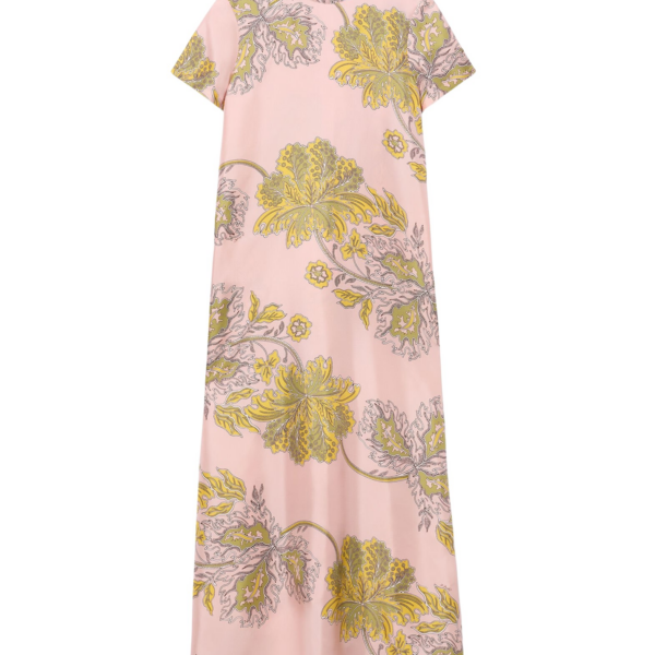 La DoubleJ Sublime Dress Solid Peach in Fluid Jersey - Dresses - Milanese Maximalist Fashion at Coveti