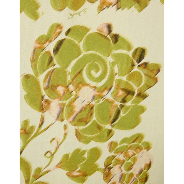 La DoubleJ Sunburst Dress Oasis Green in Cotton Poplin - Dresses - Milanese Maximalist Fashion at Coveti
